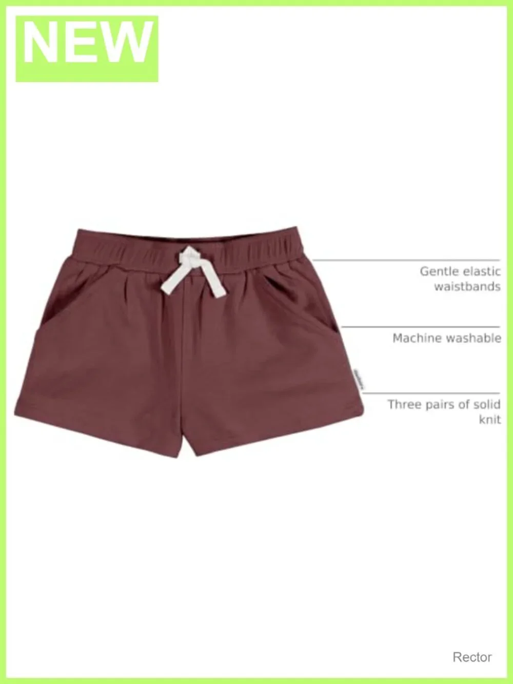 Gerber Baby Girls 3-Pack Knit Shorts Elastic Waist Summer Play Casual